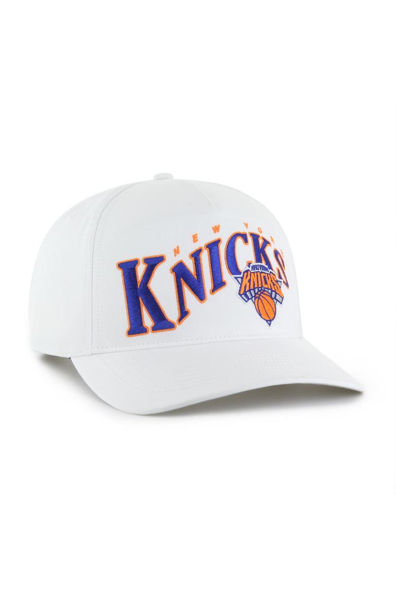 Men's '47 White New York Knicks Wave Hitch Adjustable Hat, Alternate, color, White