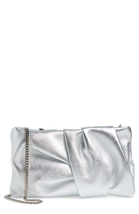 Bonny Metallic Leather Clutch