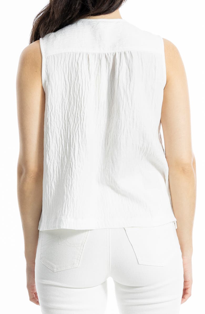 MAX STUDIO Pintuck Crinkle Sleeveless Top, Alternate, color, White