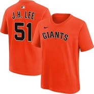 Nike Youth Nike Jung Hoo Lee Orange San Francisco Giants Name & Number T-Shirt