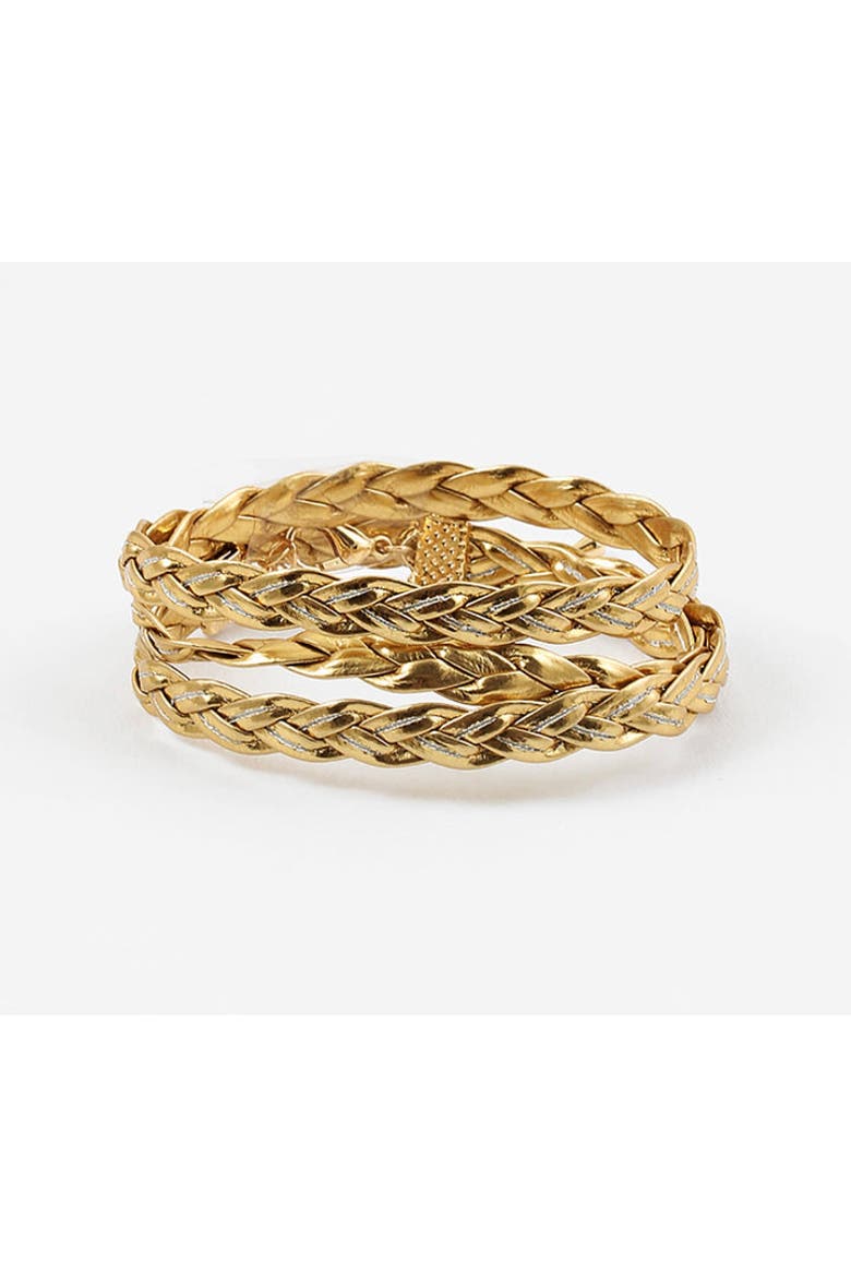 Gold Braided Wrap Bracelet, Main, color, Gold