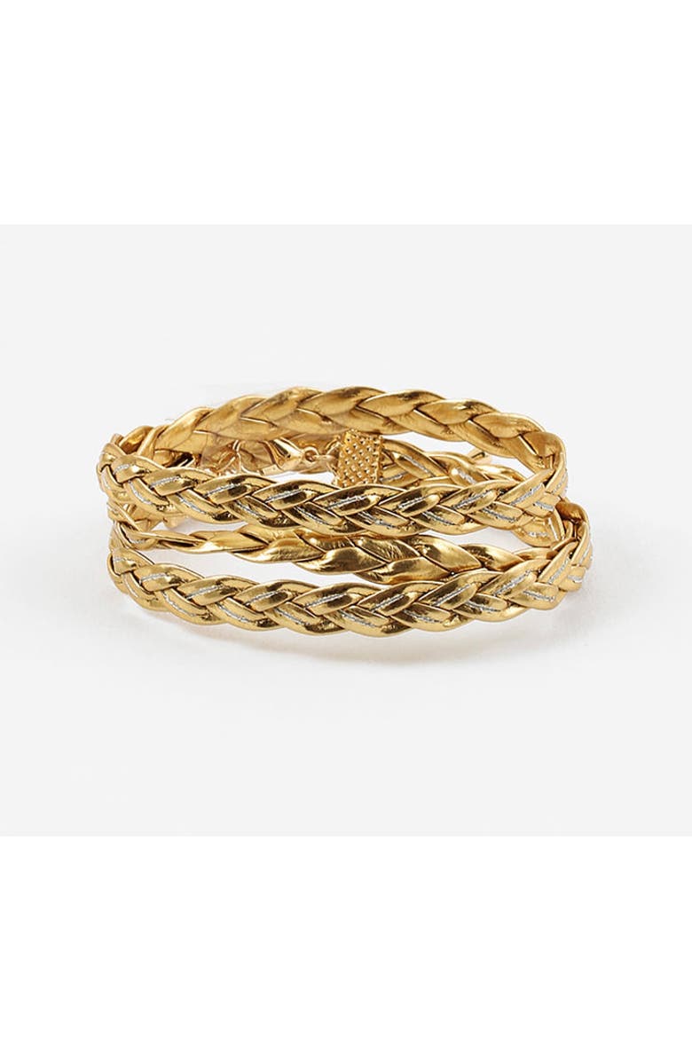 Erin McDermott Jewelry Gold Braided Wrap Bracelet, Main, color, Gold