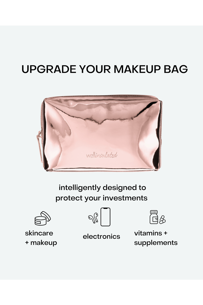 Performance Beauty Bag, Alternate, color, Rose Gold