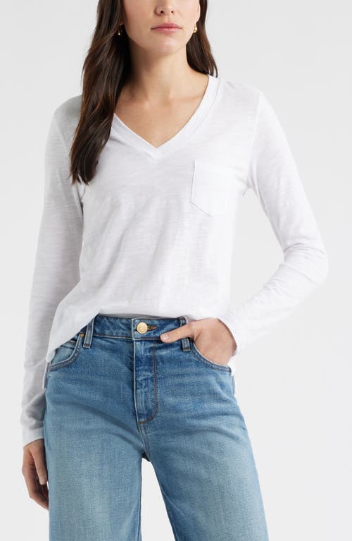 Caslonr Caslon(r) Long Sleeve V-neck T-shirt