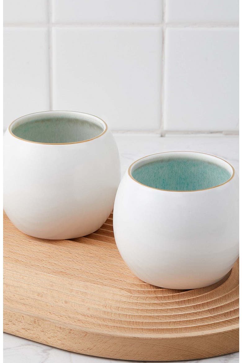 Josephine Porcelain 4-Piece Mug Set, Alternate, color, Mint