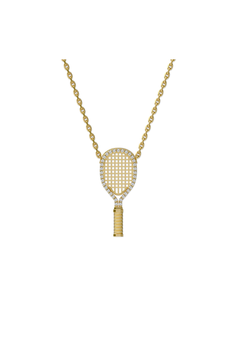 The Tennis Necklace, White Diamond Halo, Main, color, Gold / White Diamond