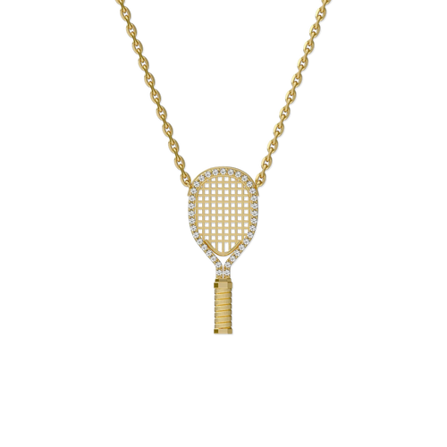 Pascal The Tennis Necklace, White Diamond Halo