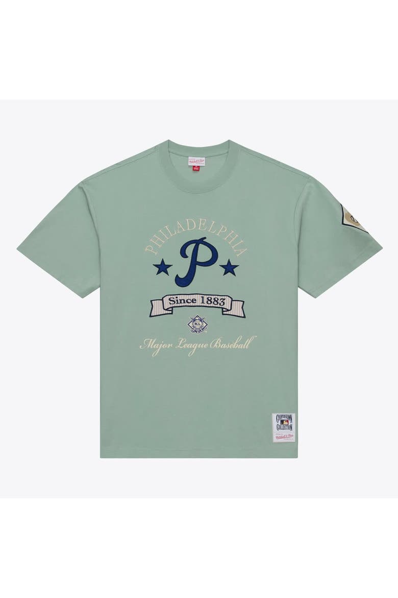 Men's Mitchell & Ness Green Philadelphia Phillies Yacht Rock T-Shirt, Main, color, Green