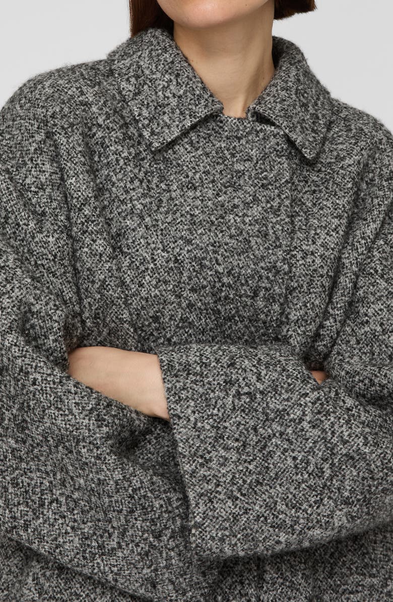 Lafayette 148 New York Dropped Shoulder Reversible Coat, Alternate, color, Black Multi/ White Multi