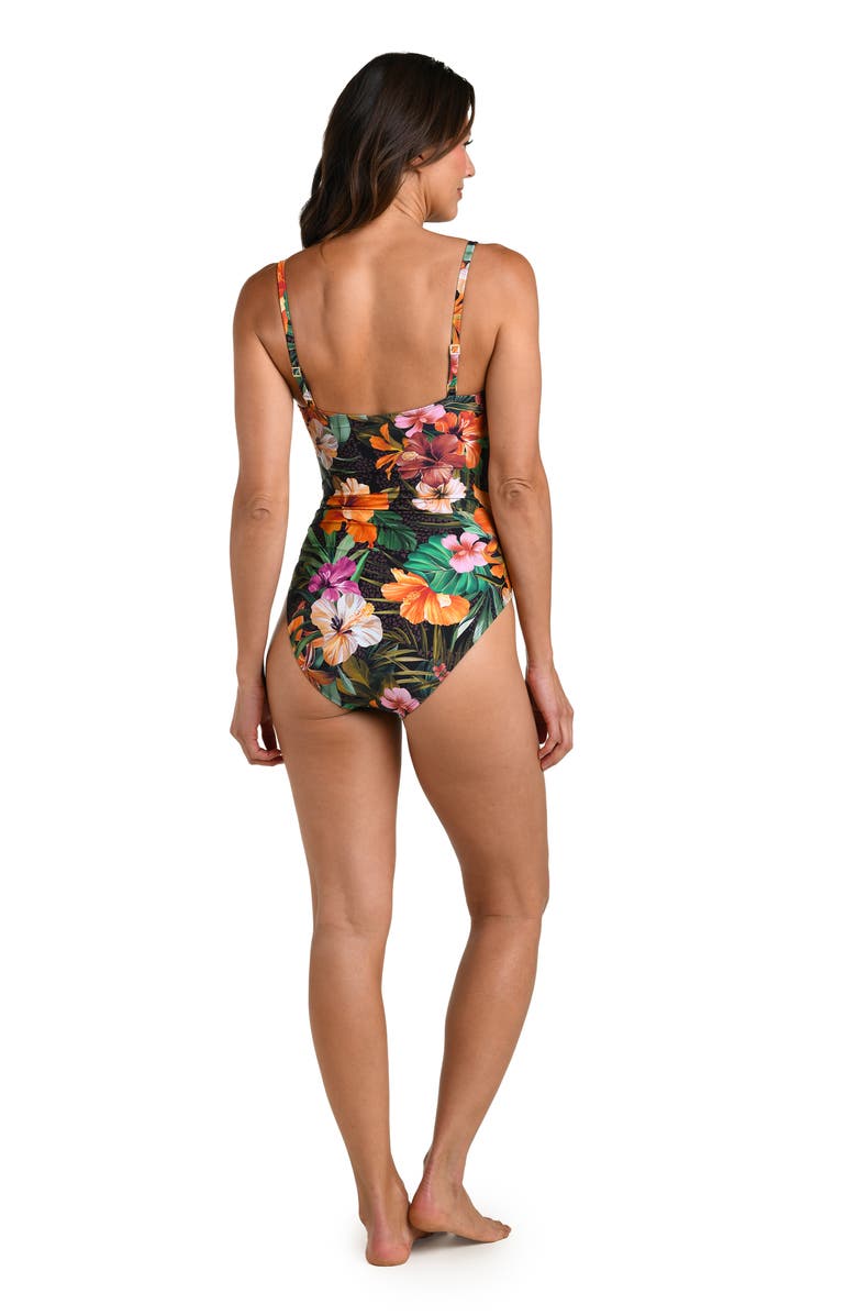 La Blanca Tropical Hideaway One-Piece Swimsuit, Alternate, color, Brown Multi