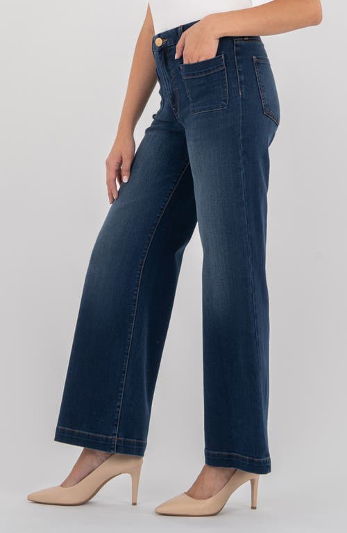 Kut From The Kloth Meg Patch Pocket Wide Leg Jeans In Black