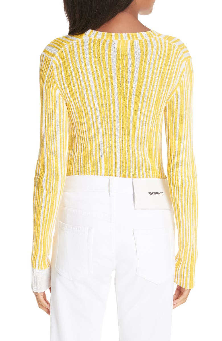CALVIN KLEIN 205W39NYC Stripe Rib Knit Sweater, Alternate, color,