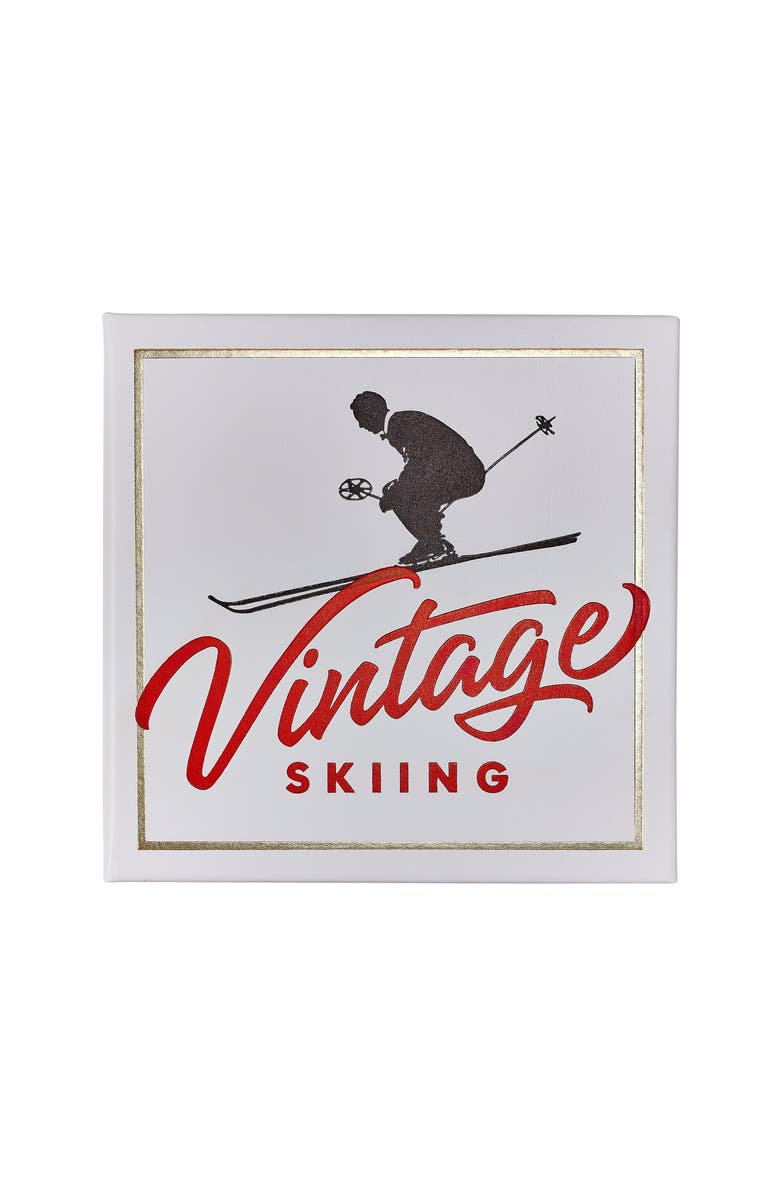 Graphic Image Vintage Skiing Nostalgic Images from the Golden Age of Skiing Leather Edition, Main, color, Cloud