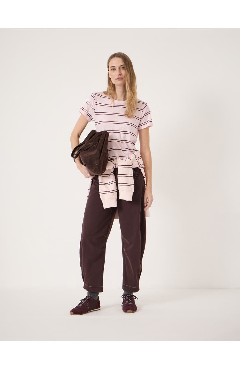 Hush Bryce Seam Detail Barrel Leg Trousers, Alternate, color, Dark Merlot Red