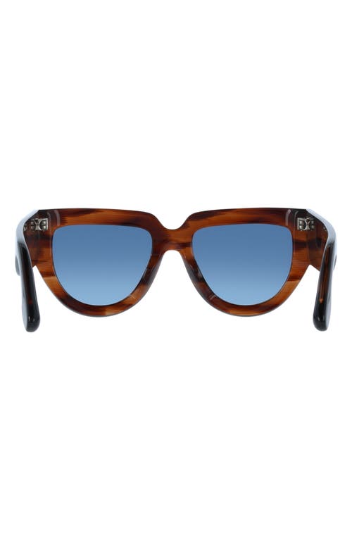 Victoria Beckham 53mm Classic Logo Tea Cup Sunglasses In Brown