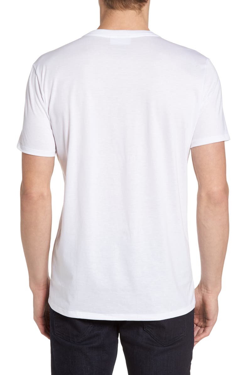 Lacoste Regular Fit V-Neck T-Shirt, Alternate, color, White