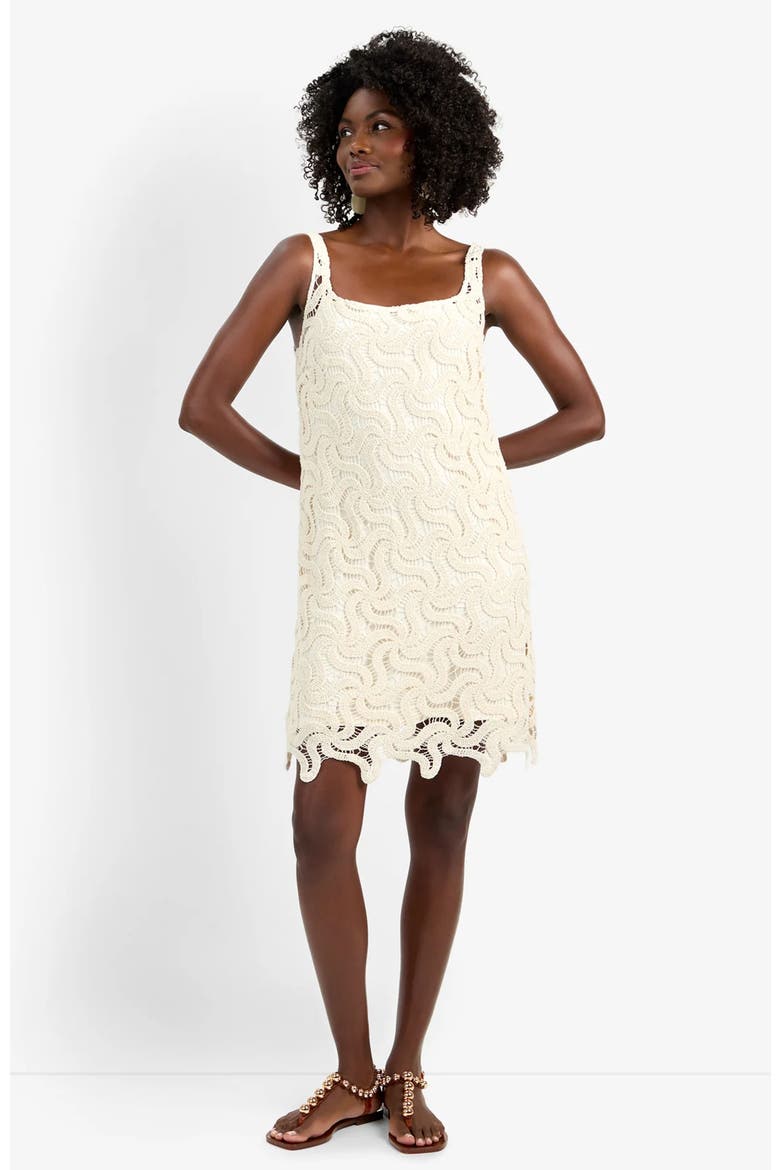 Aspire Lace Cotton Dress, Alternate, color, Bonita Beige