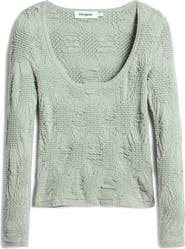 Desigual Textured Scoop Neck Top