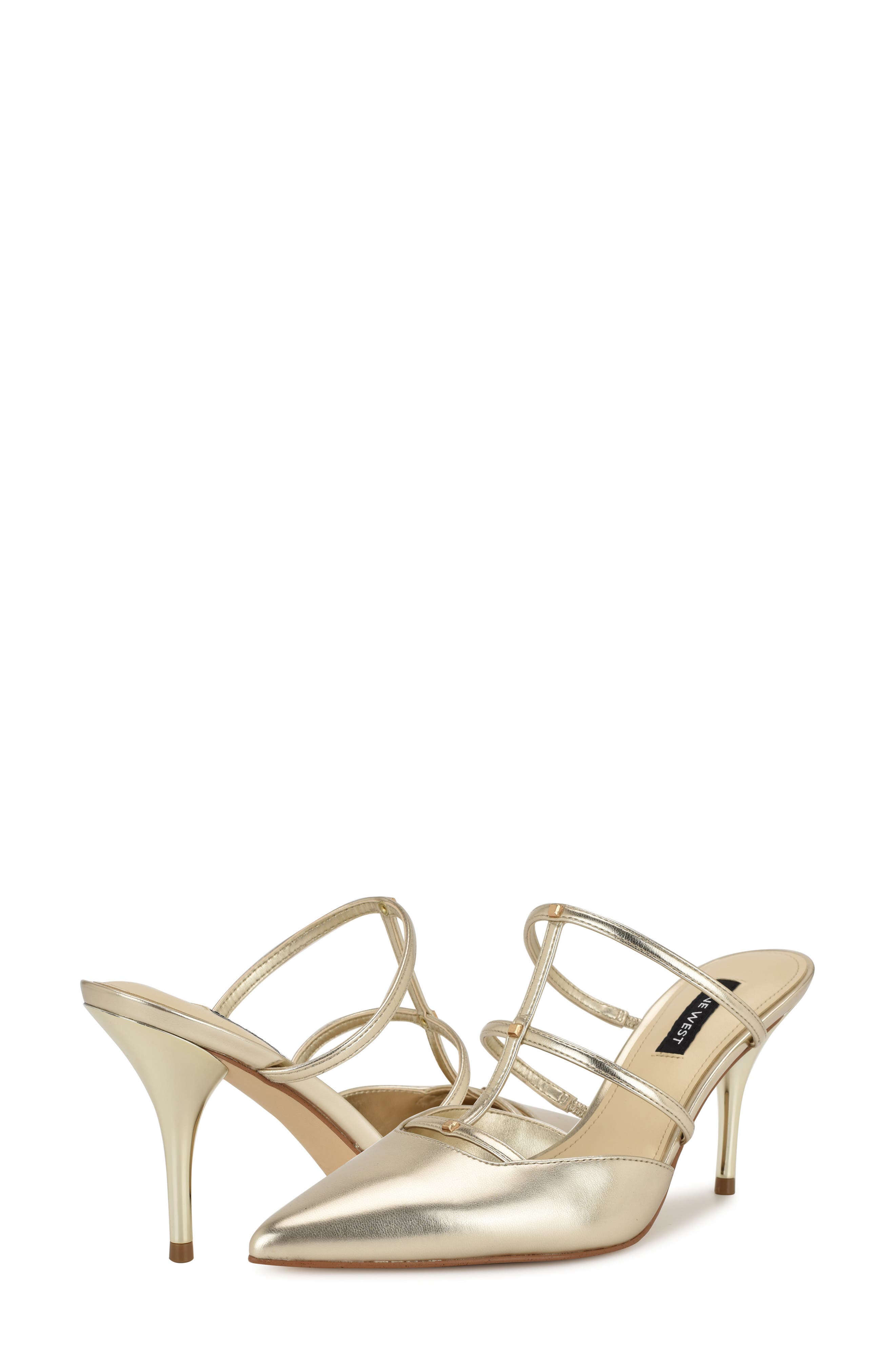 Tianala Pointed Toe Mule, Alternate, color, GOLD
