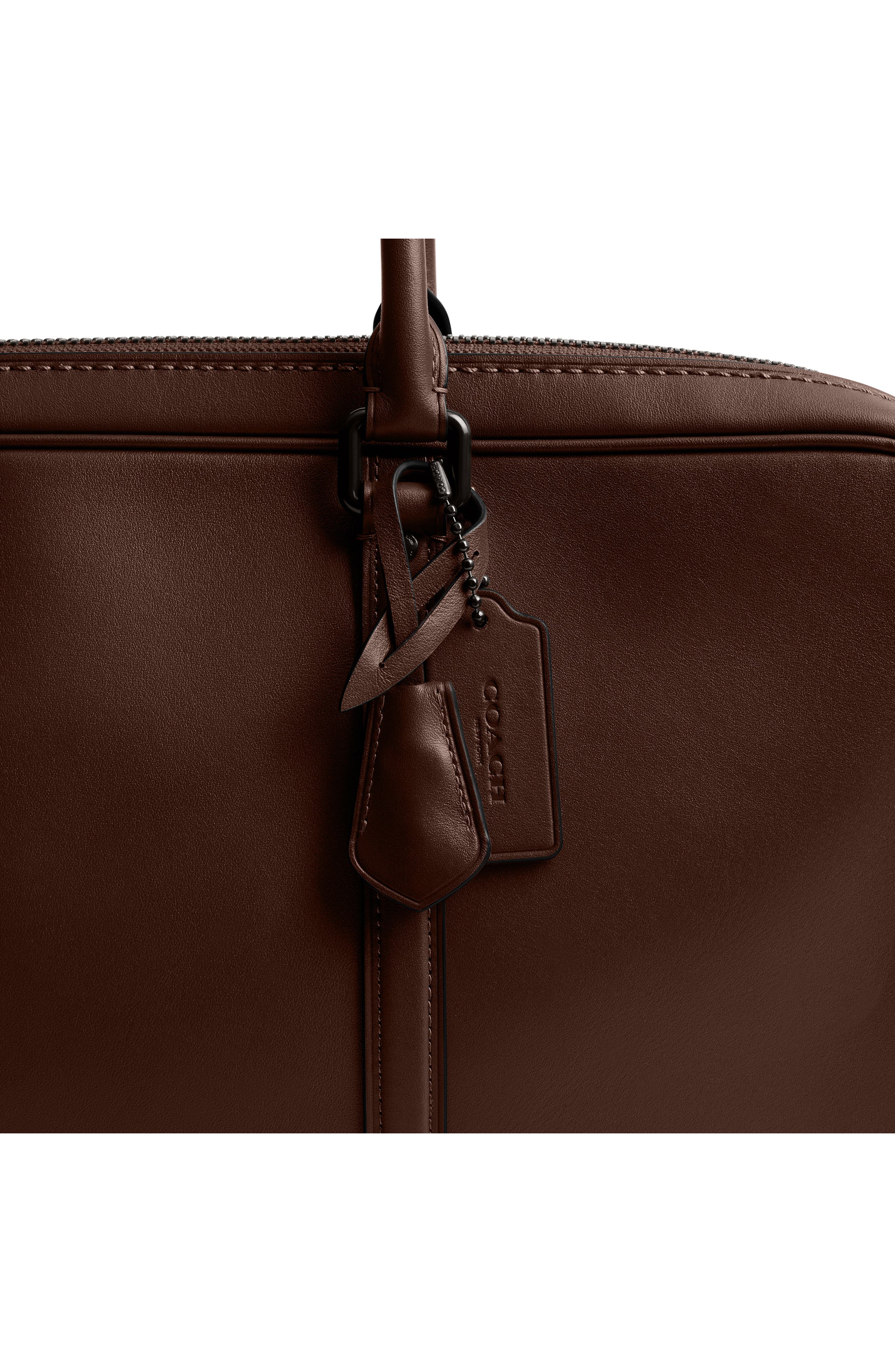 COACH Metropolitan Leather Briefcase, Alternate, color, Maple