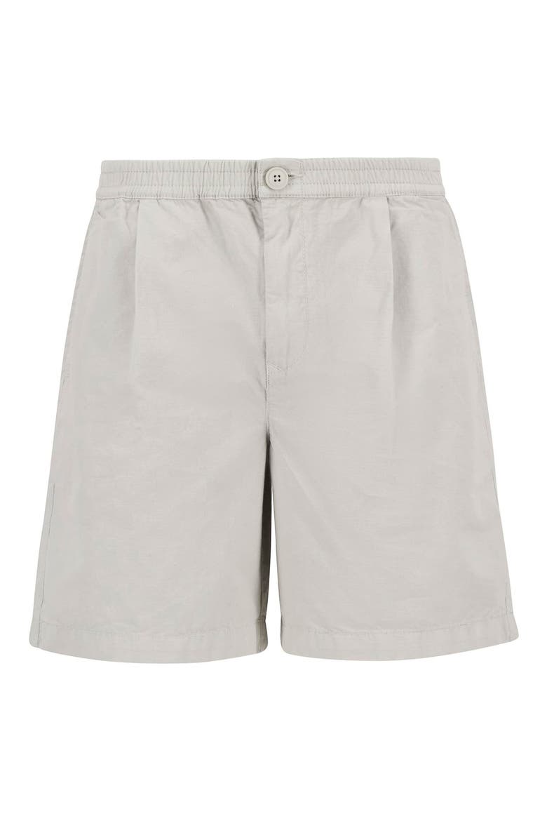 Rickfell Pleated Cotton Ripstop Shorts, Alternate, color, MIST