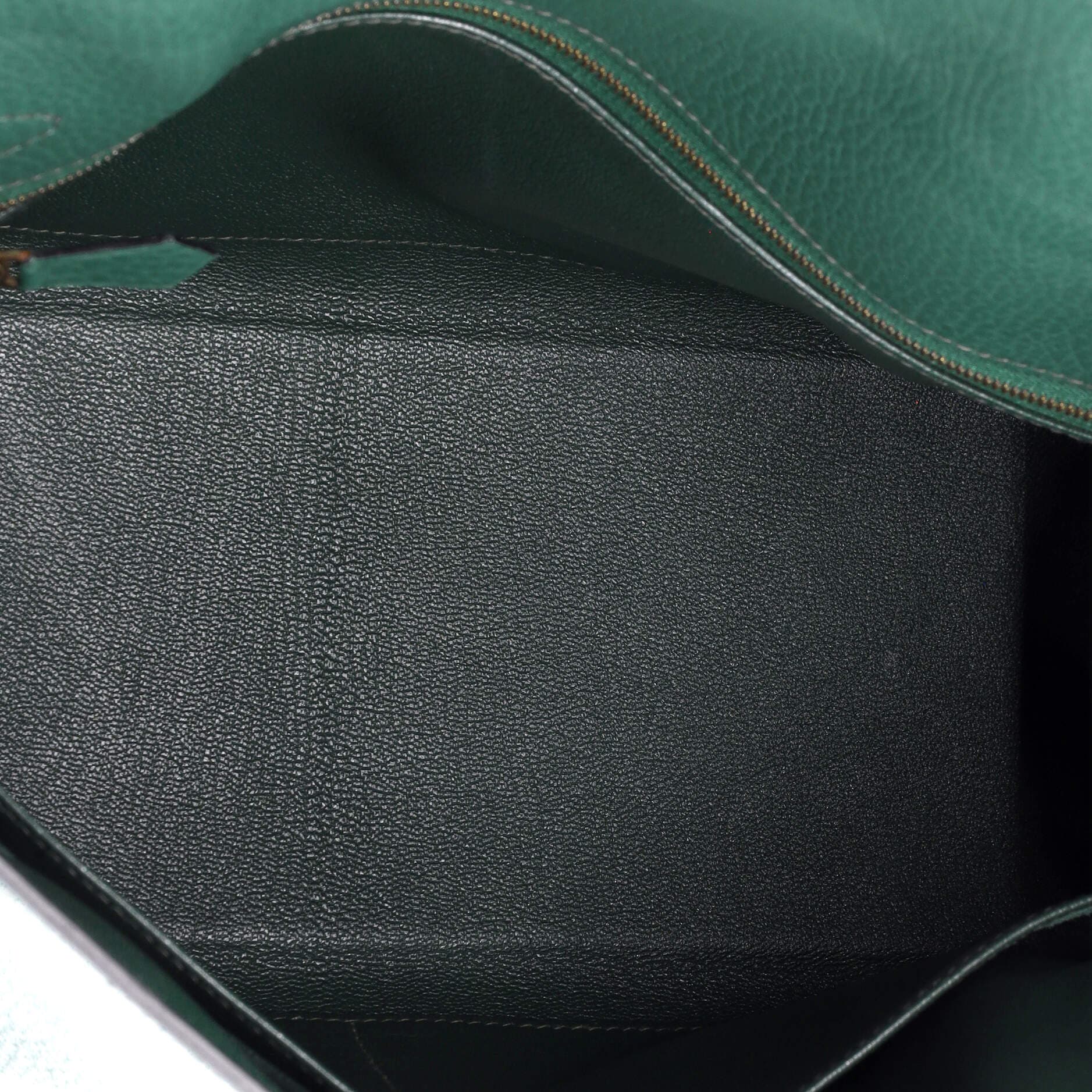 Pre-Owned Hermes Kelly Handbag Green Ardennes with Gold Hardware 32, Alternate, color, Vert