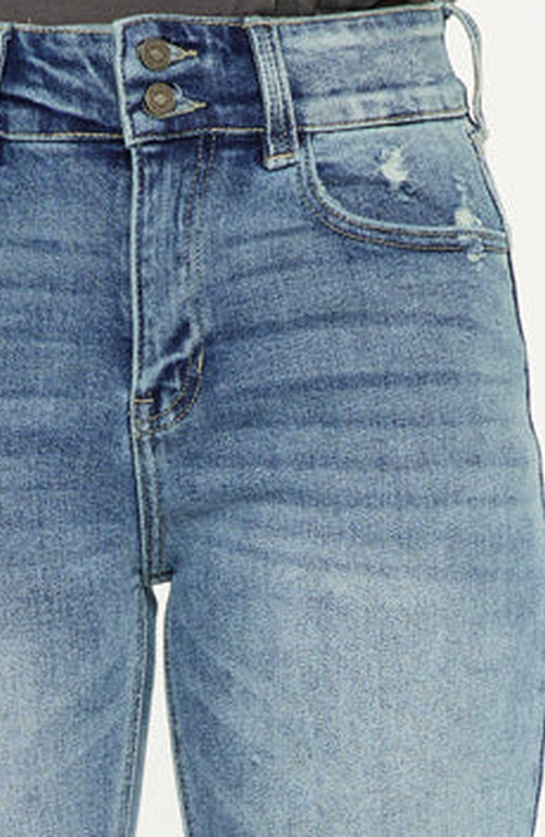 Kancan Carson High Rise Cigarette Leg Jeans In Blue