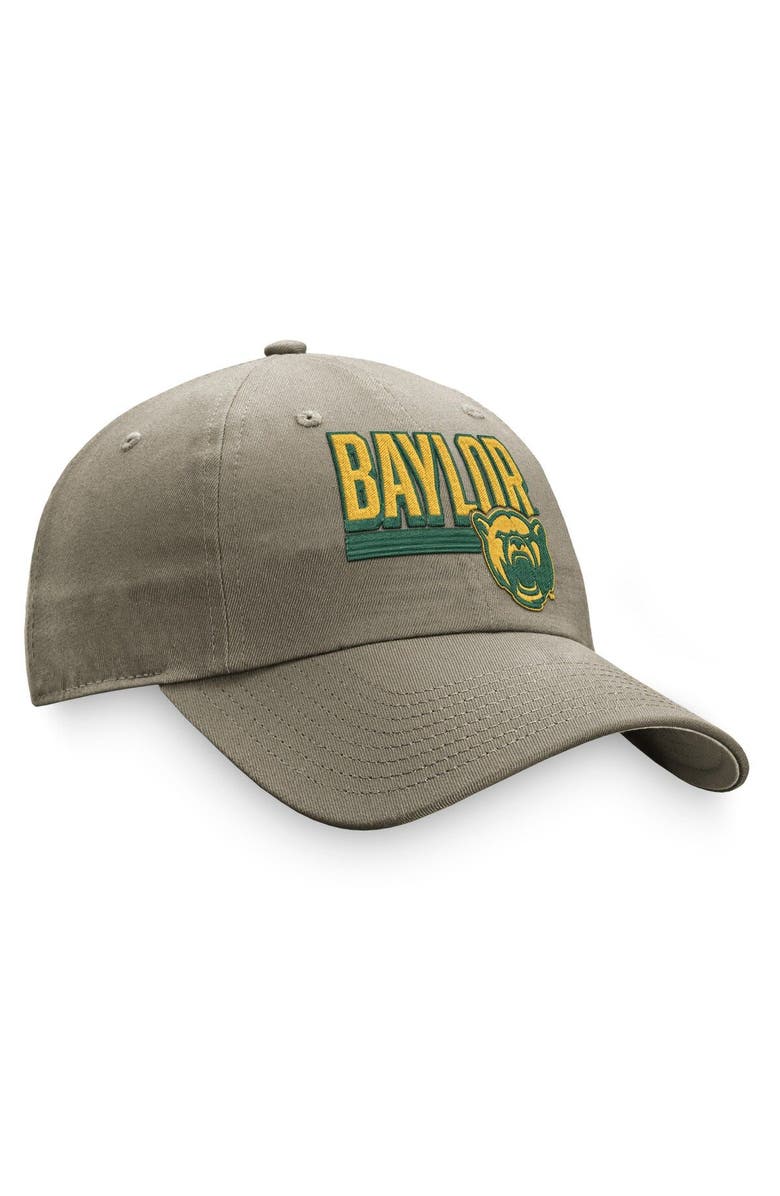 TOP OF THE WORLD Men's Top of the World Khaki Baylor Bears Slice Adjustable Hat, Alternate, color, Khaki