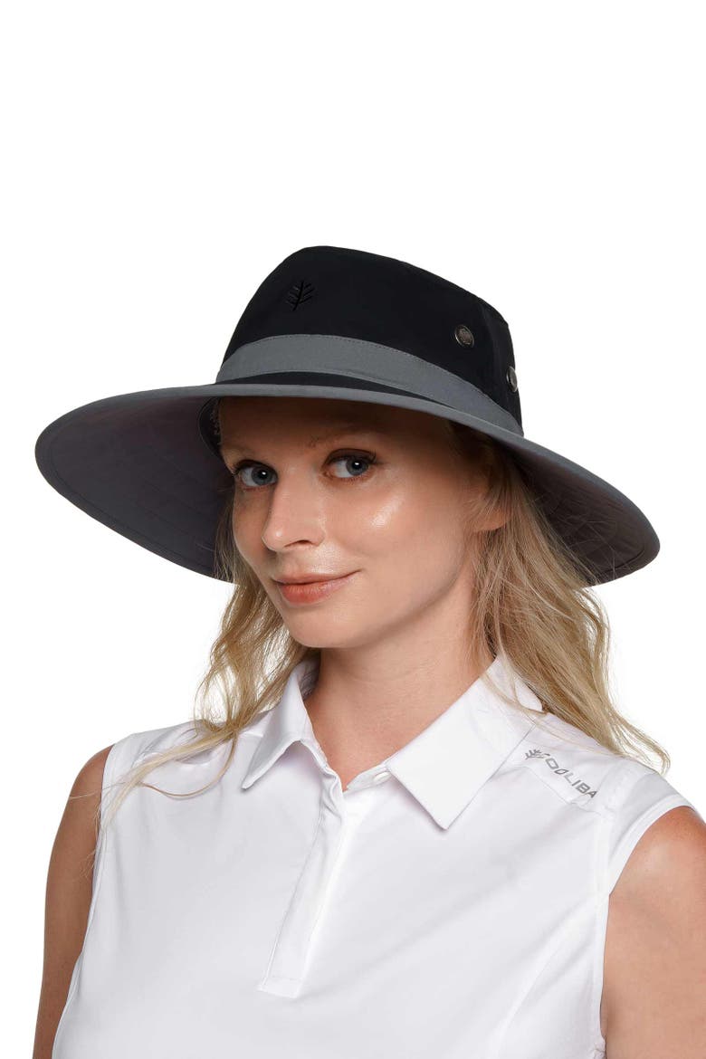 Matchplay Wide Brim Golf Hat, UPF 50+ Sun Protection, Alternate, color, Black/Carbon