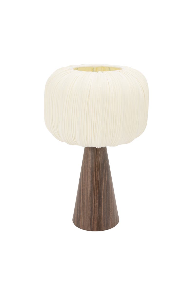 Storied Home Table Lamp with Pleated Shade, Main, color, Brown