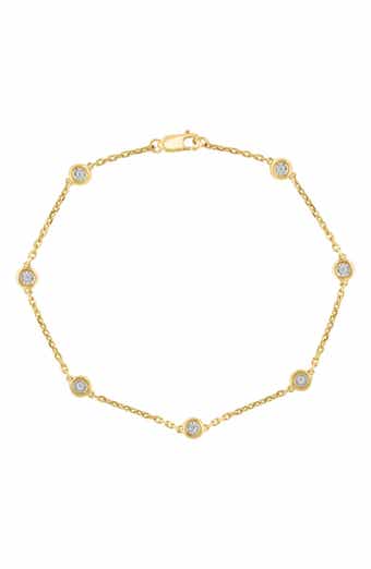 EFFY Sterling Silver Bezel Set Diamond Chain Bracelet - 0.07 ctw.