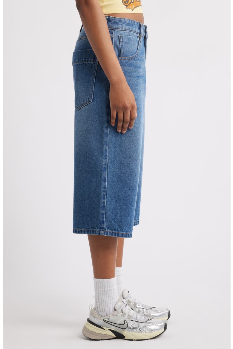 Wren High Waist Longline Bermuda Denim Shorts, Alternate, color, VINTAGE MEDIUM WASH