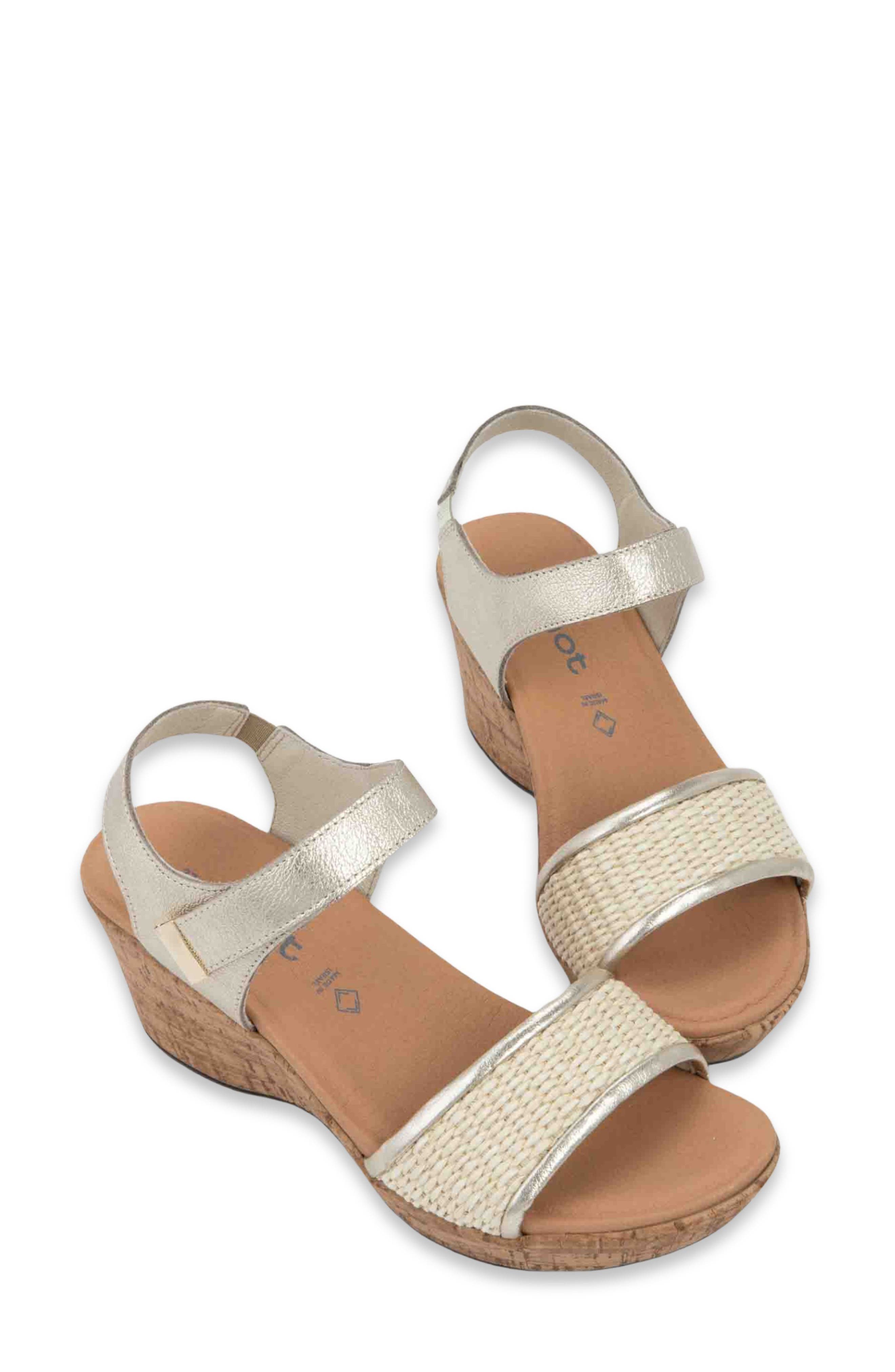 Summer Wedge Sandal, Alternate, color, RADIANT GOLD/ RAFFIA