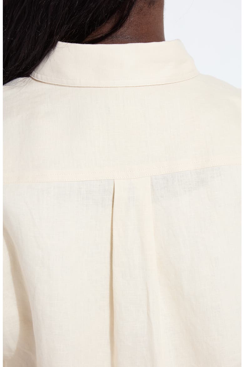 Roxanna Embroidered Linen Button-Up Shirt, Alternate, color, SAILCLOTH