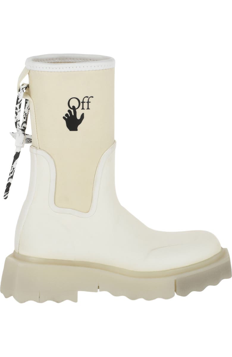 Off-White Sponge Sole Rain Boot, Alternate, color,