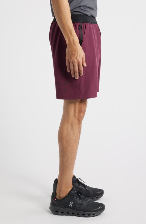 Ten Thousand Interval Lined Training Shorts In Maroon