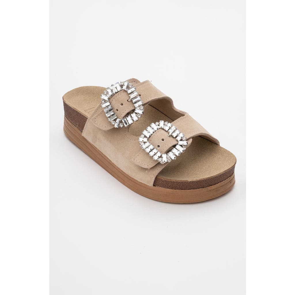Forever & Always Shoes Polacca Leather Slide Sandal