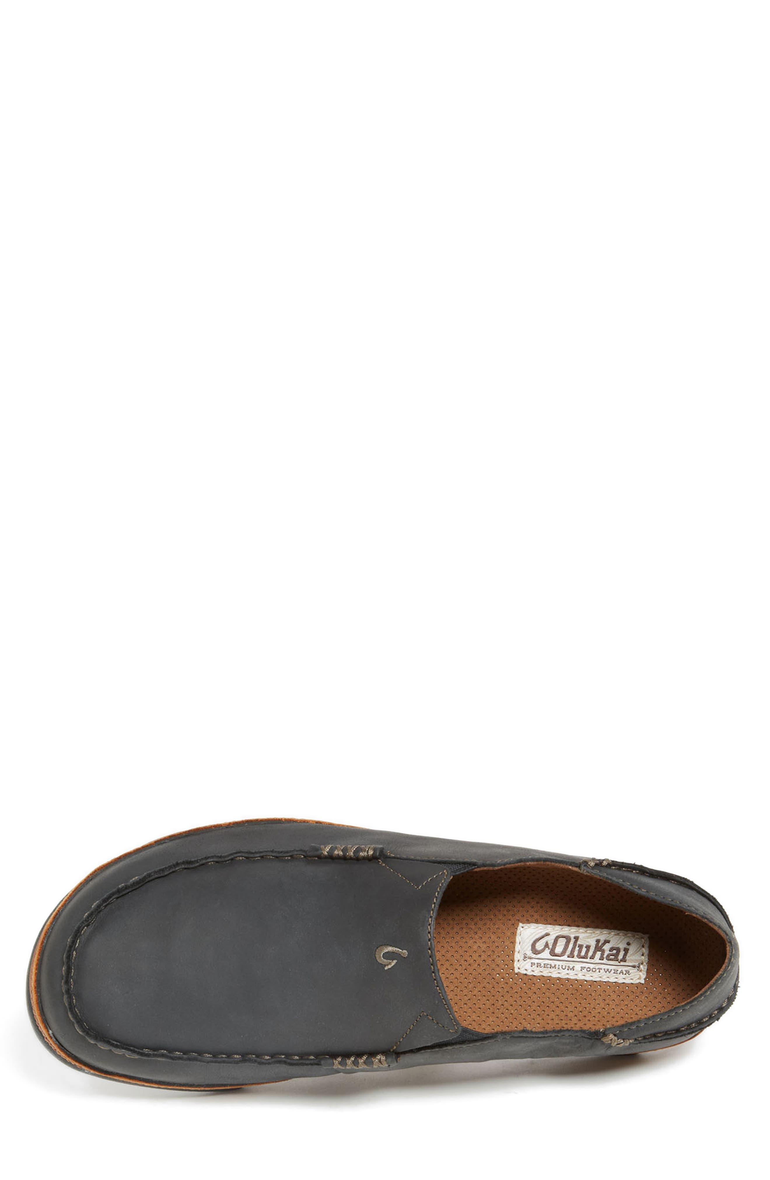OluKai Moloa Slip-On, Alternate, color, Black/ Toffee Leather