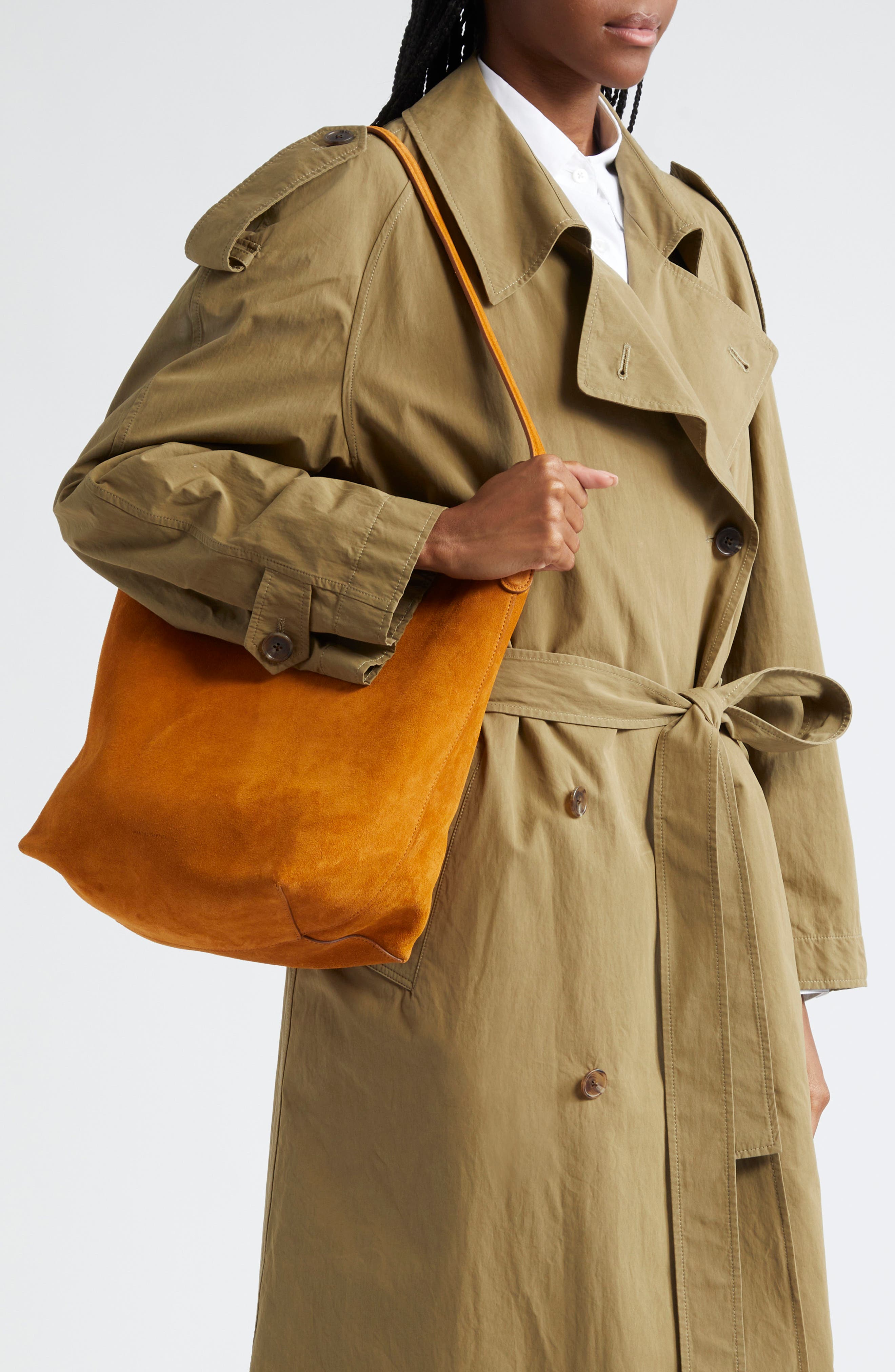 Mansur Gavriel Everyday Cabas Suede Hobo Bag, Alternate, color, Cuoio