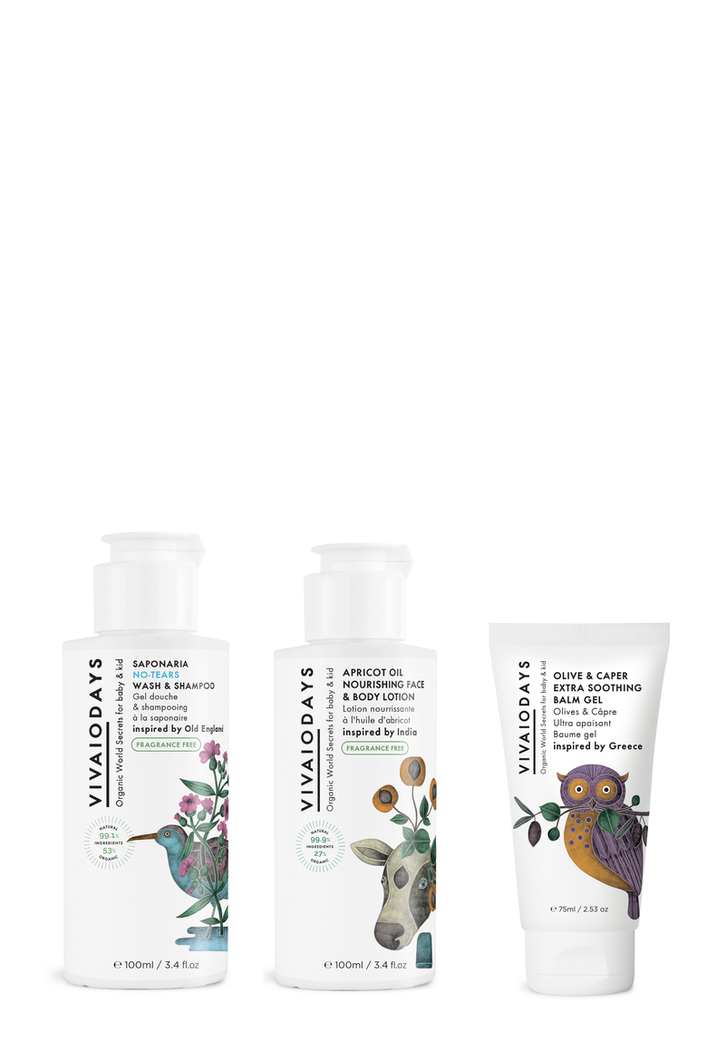 Daily 3-Step Ritual Bundle Cleanse, Hydrate, Soothe for Extra Sensitive Skin, Main, color, White