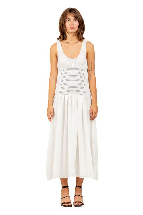 Toit Volant Bella Smocked Dress in White  product