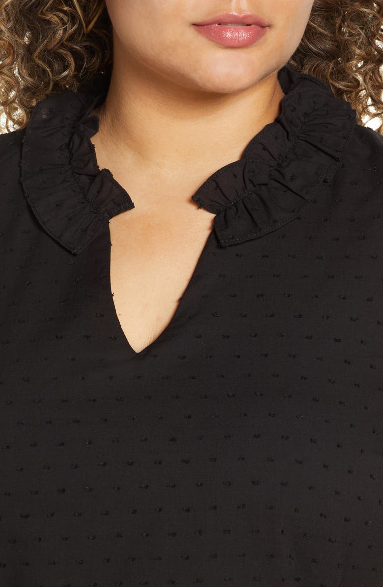 GIBSONLOOK Gibson x International Women's Day Loverly Grey Ruffled V-Neck Top, Alternate, color, 