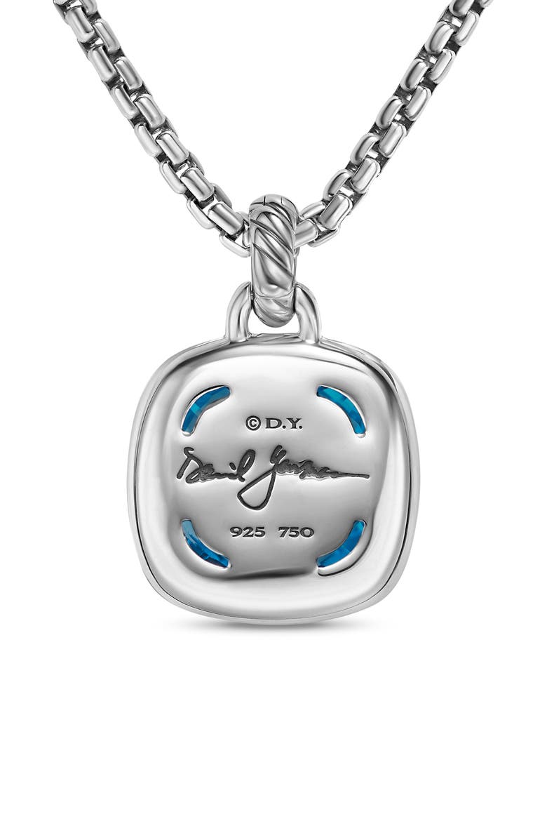 Albion® Pendant in Sterling Silver with 18K Yellow Gold & Blue Topaz, 15mm, Alternate, color, BLUE TOPAZ
