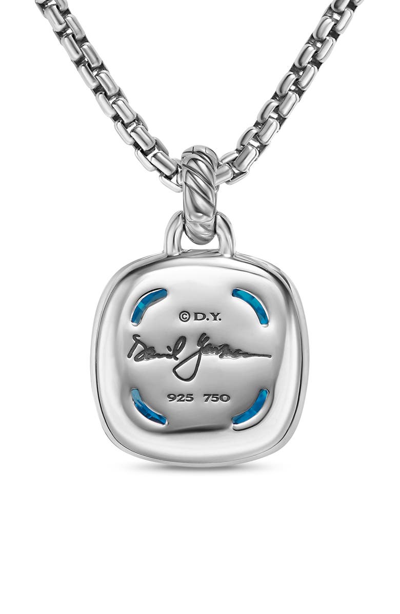 David Yurman Albion<sup>®</sup> Pendant in Sterling Silver with 18K Yellow Gold & Blue Topaz, 15mm, Alternate, color, Blue Topaz