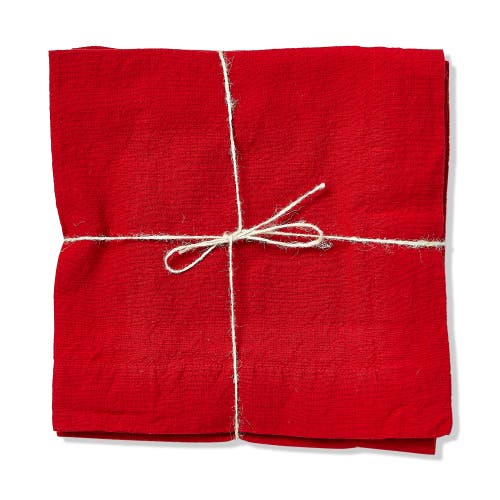 Tag Threads Slub Napkin Set Of 4 In Red