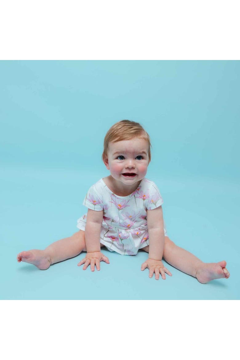 Kids Organic Layered Dress with Matching Bloomers in Macarons, Alternate, color, Pink Petals