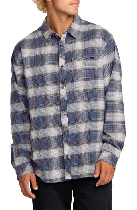 Coastline Cotton Flannel Button-Up Shirt