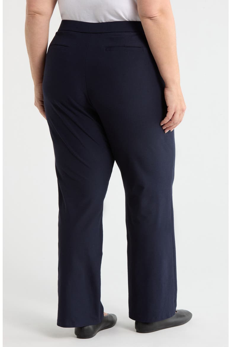Stretch Crepe Kick Flare Ankle Pants, Alternate, color, INK