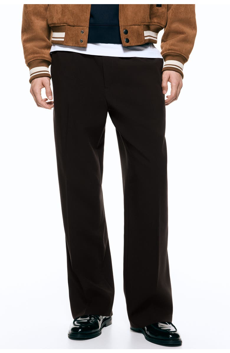 H&M Relaxed Fit Trousers, Alternate, color, Dark Brown