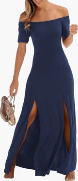 LASCANA Women's Off Shoulder Maxi Dress